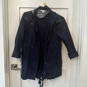 Navy Blue Hooded Jacket by Olivia Grey, Size S